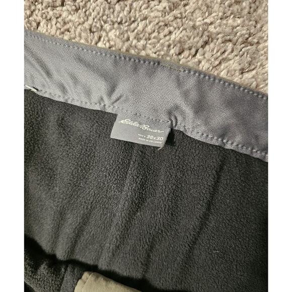 Eddie Bauer Pants Fleece Lined Tech Mens 38x30 Tech Hiking Cargo Olive Green - Picture 3 of 8